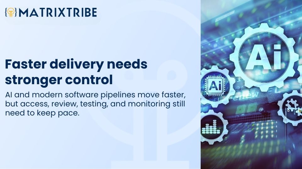 AI and modern software pipelines move faster, but access, review, testing, and monitoring still need to keep pace.