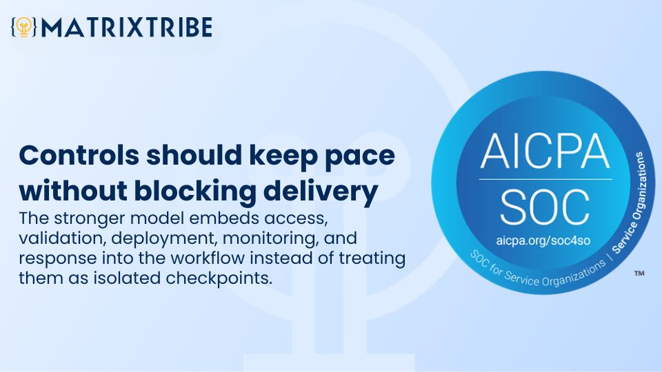 Controls should keep pace without blocking delivery